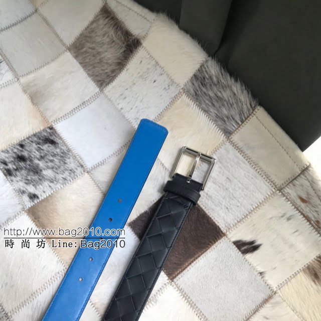 BV高端男士皮帶 寶緹嘉intreccio編織雙面啞光小牛皮腰帶  jjp1539